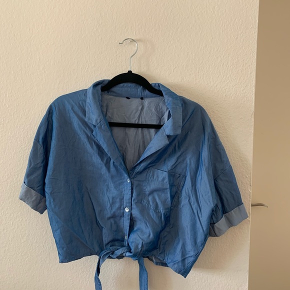 ❌SOLD❌button up with tie - Picture 4 of 4